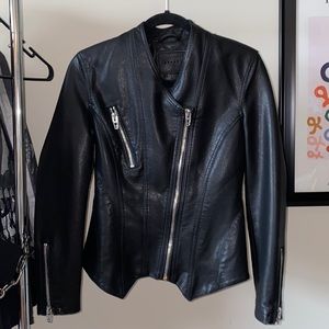 Zip-up Leather Jacket